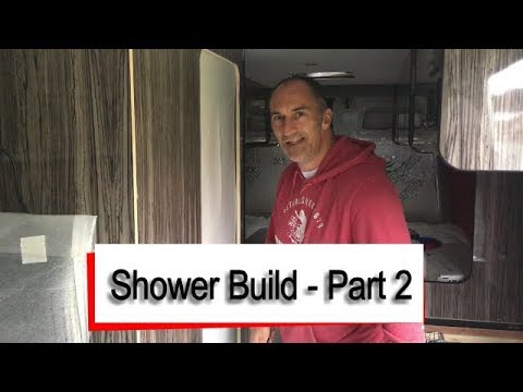 Completing the Construction of the Shower Cubicle in a Mercedes Sprinter Camper Van Conversion